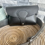 Load image into Gallery viewer, lusciousscarves Black Italian Leather Box Chest Bag.
