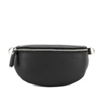Load image into Gallery viewer, lusciousscarves Black Italian leather Bum Bag / Chest Bag / Sling Bag
