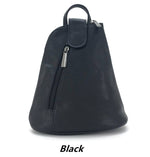 Load image into Gallery viewer, lusciousscarves Black Small Convertible Rucksack / Backpack / Crossbody Bag.
