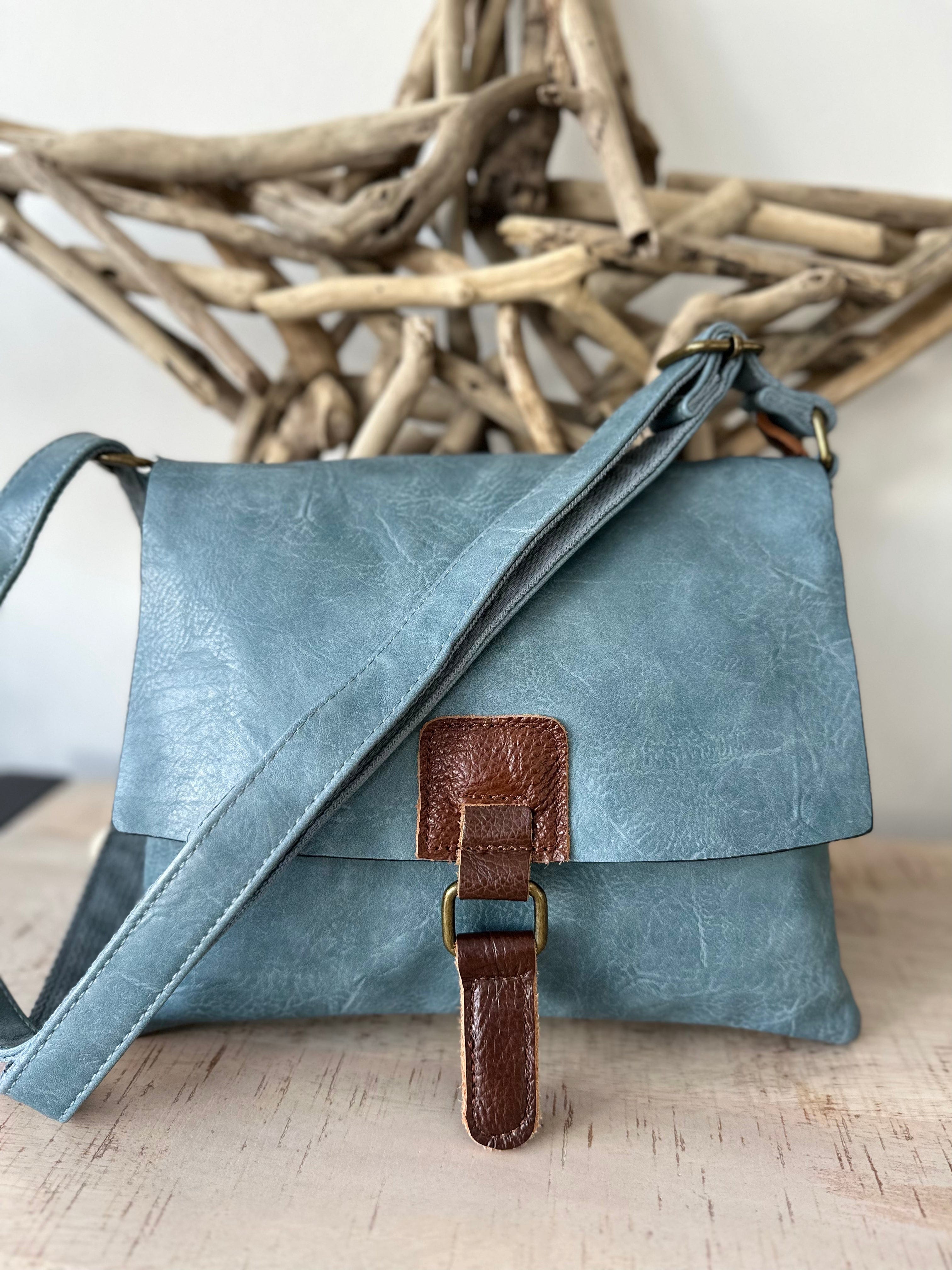 Faux Leather Square Crossbody Bag Handbag lusciousscarves