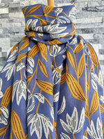 Load image into Gallery viewer, lusciousscarves Blue Soft Floral Scarf.
