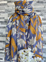 Load image into Gallery viewer, lusciousscarves Blue Soft Floral Scarf.
