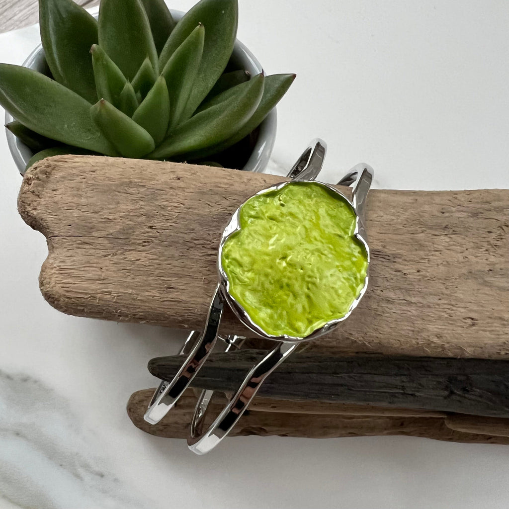 lusciousscarves Bracelets Miss Milly Lime Green Hinged Bracelet FB520