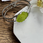 Load image into Gallery viewer, lusciousscarves Bracelets Miss Milly Lime Green Hinged Bracelet FB520
