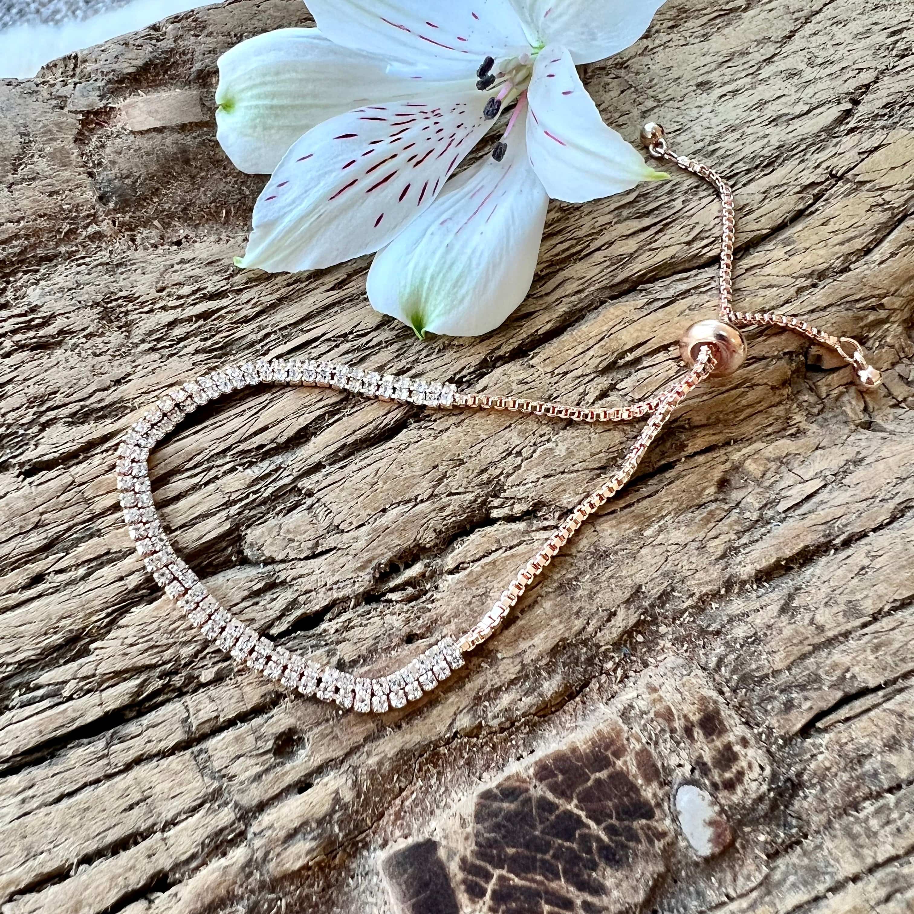 lusciousscarves Bracelets Rose gold tennis bracelet