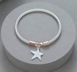 Load image into Gallery viewer, lusciousscarves Bracelets Silver and rose gold star charm bracelet
