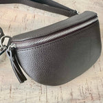 Load image into Gallery viewer, lusciousscarves Bum bag Dark Chocolate Brown Italian leather Bum Bag / Chest Bag / Sling Bag
