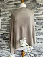 Load image into Gallery viewer, lusciousscarves Clothing Beige Fine Knit Poncho 10 Colours.
