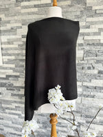 Load image into Gallery viewer, lusciousscarves Clothing Black Fine Knit Poncho 10 Colours.
