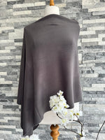 Load image into Gallery viewer, lusciousscarves Clothing Dark Grey Fine Knit Poncho 10 Colours.
