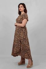 Load image into Gallery viewer, lusciousscarves Clothing Large Leopard Print Design Wrap Dress

