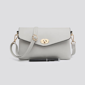lusciousscarves clutch bag Pale Grey Clutch Bag / Purse , Crossbody Bag 12 Colours available