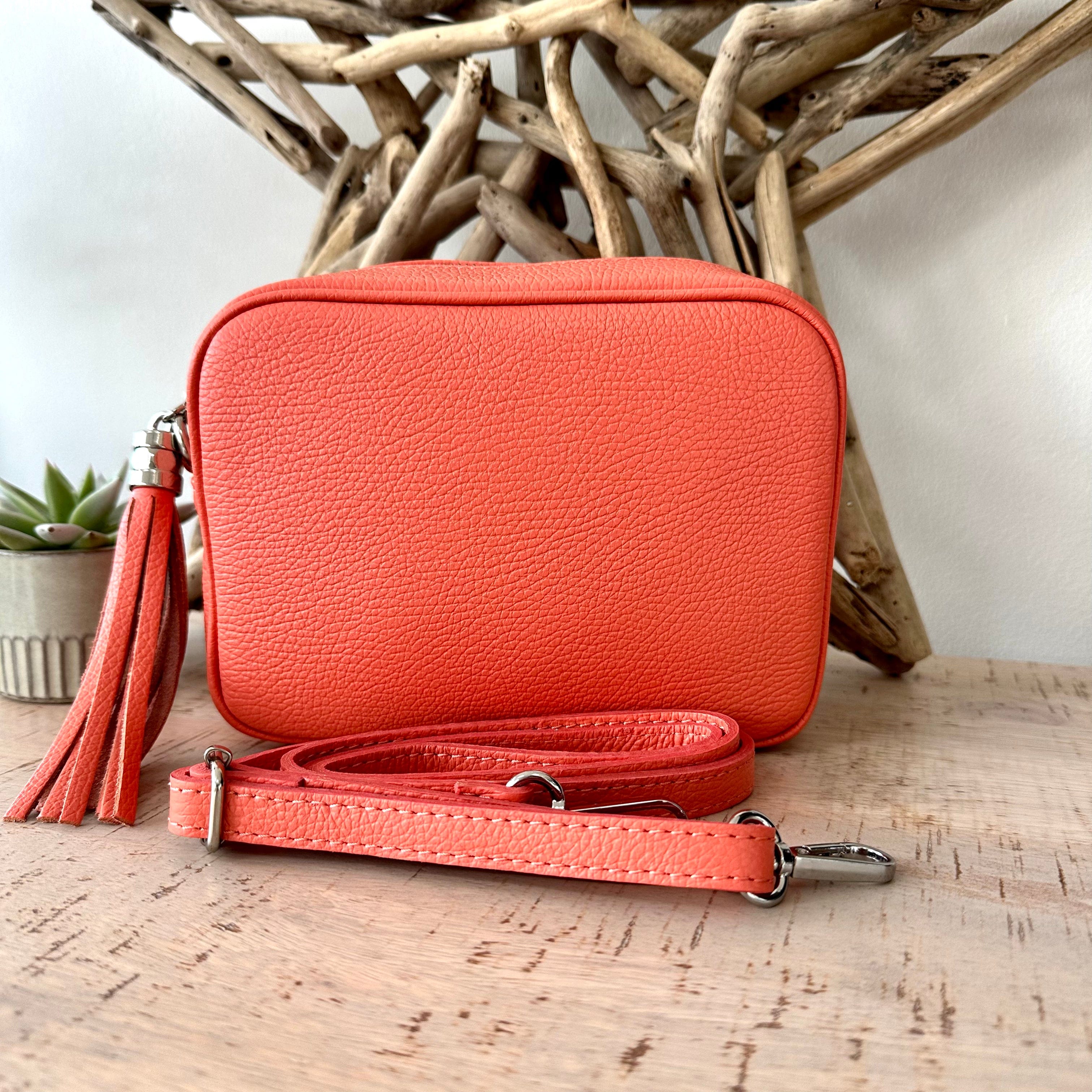Coral crossbody top
