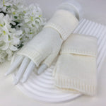 Load image into Gallery viewer, lusciousscarves Cream Fingerless Gloves , Wrist Warmers available in 9 Colours.

