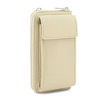 Load image into Gallery viewer, lusciousscarves Cream Genuine Italian Leather Crossbody Phone Bag and Purse,
