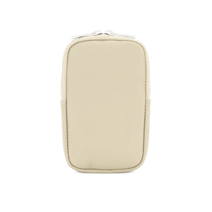 lusciousscarves Cream Italian Leather Phone Pouch Crossbody Bag , Available in 20 Colours