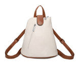 Load image into Gallery viewer, lusciousscarves Cream Small Convertible Rucksack / Backpack / Crossbody Bag / Handbag
