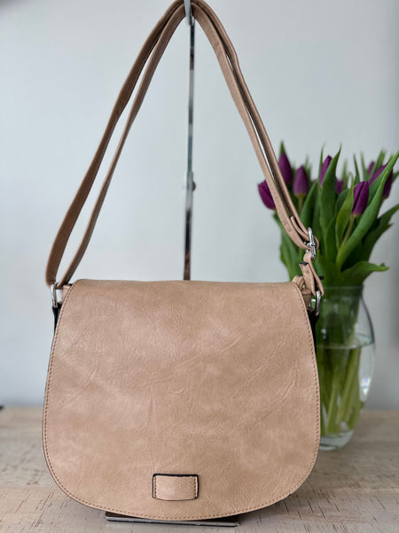 Beige satchel bag sale