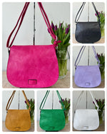 Load image into Gallery viewer, lusciousscarves crossbody Satchel Style Faux Vegan Leather Crossbody Bag. 10 Colours available
