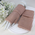 Load image into Gallery viewer, lusciousscarves Dusky Pink Fingerless Gloves , Wrist Warmers available in 9 Colours.
