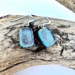 Load image into Gallery viewer, lusciousscarves Earrings Dichroic Glass Drop Earrings Handmade , Cornish Moonlight ,
