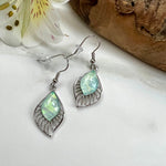 Load image into Gallery viewer, lusciousscarves Earrings Miss Milly Aqua Green Resin &amp; Silver Drop Earrings FE525
