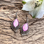 Load image into Gallery viewer, lusciousscarves Earrings Miss Milly Pink Resin &amp; Silver Drop Earrings FE525
