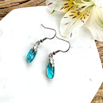 Load image into Gallery viewer, lusciousscarves Earrings Miss Milly Turquoise &amp; Silver Droplet Earrings FE436
