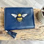 Load image into Gallery viewer, lusciousscarves Embroidered Bee Wallet Zip Purse
