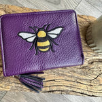 Load image into Gallery viewer, lusciousscarves Embroidered Bee Wallet Zip Purse
