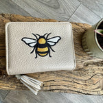 Load image into Gallery viewer, lusciousscarves Embroidered Bee Wallet Zip Purse
