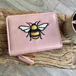 Load image into Gallery viewer, lusciousscarves Embroidered Bee Wallet Zip Purse
