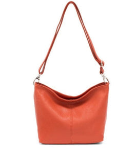 lusciousscarves Genuine Italian Leather Bucket Style Crossbody / Shoulder Bag , 7 Colours available.