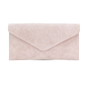 lusciousscarves Genuine Suede Leather Envelope Clutch Bag , 10 Colours Available