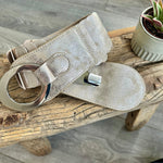 Load image into Gallery viewer, lusciousscarves Gold Ladies Faux Leather Stretchy Waist Belt with Chrome Loop and Hook.
