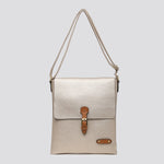 Load image into Gallery viewer, lusciousscarves Gold Soft Faux Leather Satchel Crossbody Bag.
