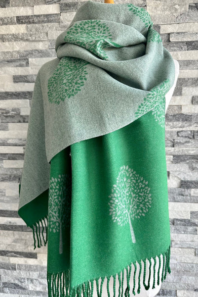 Green and grey scarf store