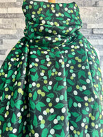 Load image into Gallery viewer, lusciousscarves Green Little Berries and Leaves Ladies Scarf
