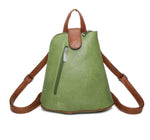 Load image into Gallery viewer, lusciousscarves Green Small Convertible Rucksack / Backpack / Crossbody Bag / Handbag
