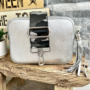 Silver metallic 2025 crossbody bag