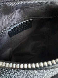 lusciousscarves Half Moon Italian Leather Shoulder Bag , Black