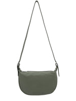 Load image into Gallery viewer, lusciousscarves Half Moon Italian Leather Shoulder Bag , Khaki Green.
