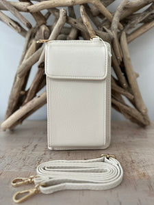 lusciousscarves Handbag & Wallet Accessories Cream Phone / Purse Crossbody Bag