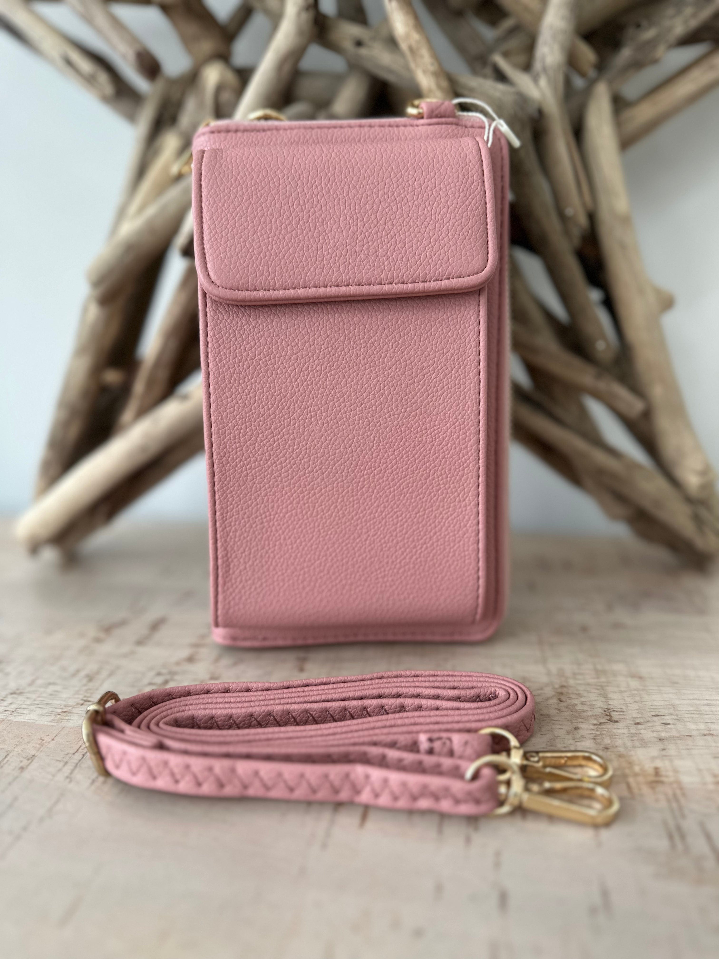 lusciousscarves Handbag & Wallet Accessories Dusky Pink Phone / Purse Crossbody Bag