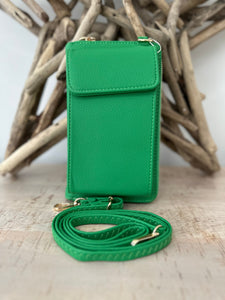 lusciousscarves Handbag & Wallet Accessories Green Phone / Purse Crossbody Bag