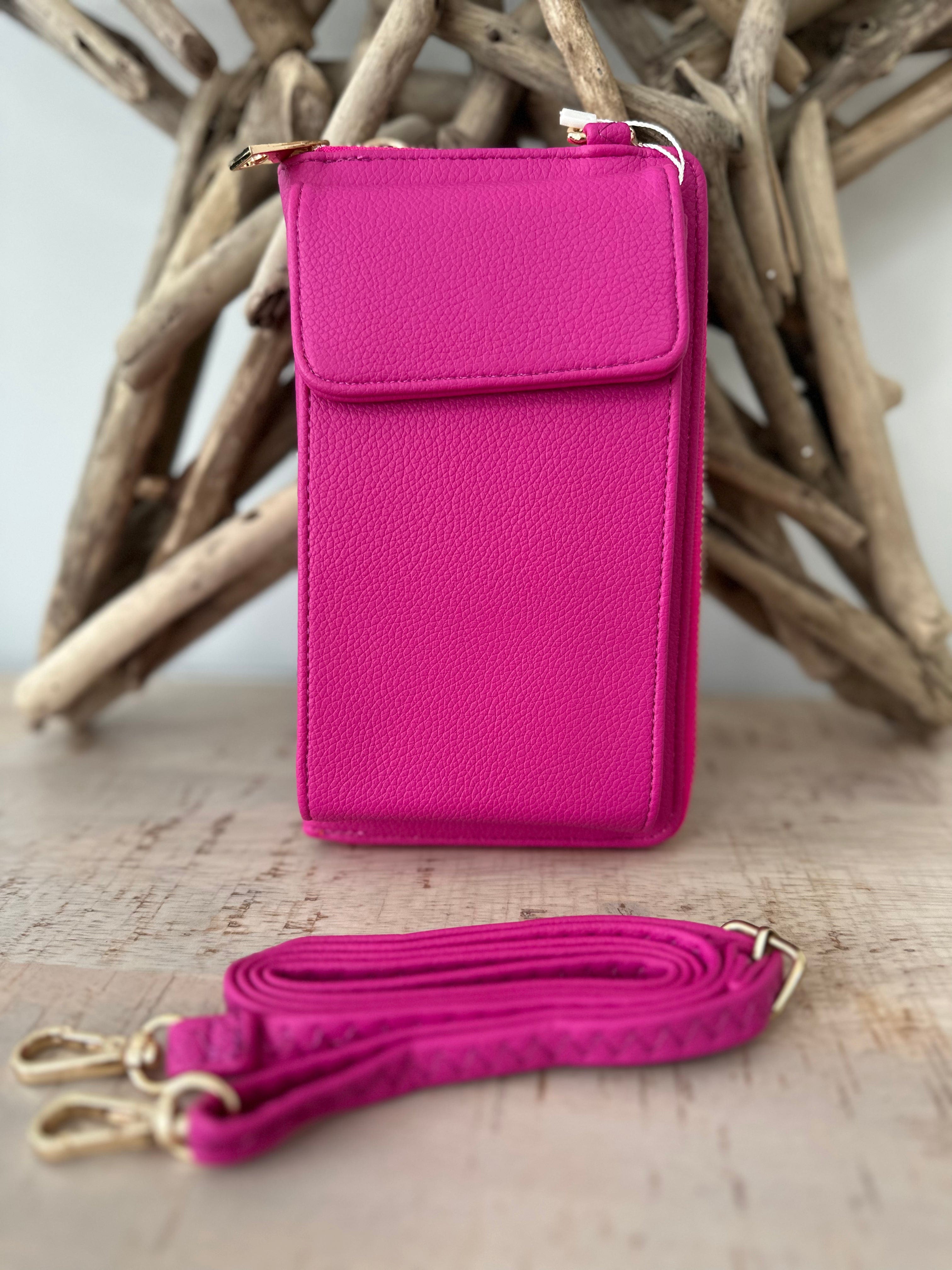 Pink phone bag best sale