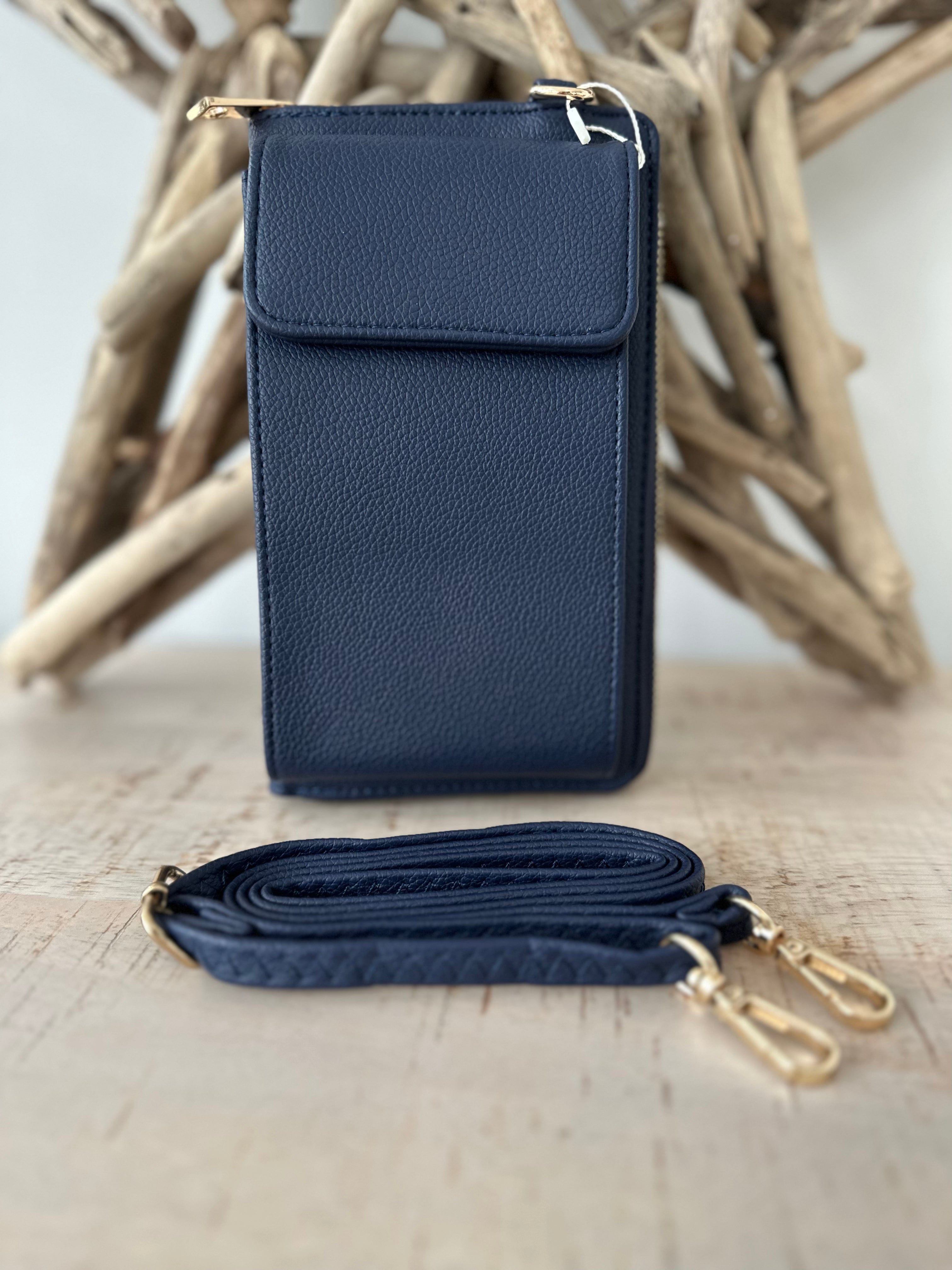 lusciousscarves Handbag & Wallet Accessories Navy Phone / Purse Crossbody Bag