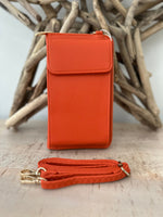 Load image into Gallery viewer, lusciousscarves Handbag &amp; Wallet Accessories Orange Phone / Purse Crossbody Bag
