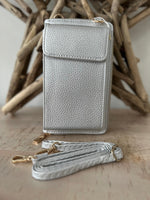 Load image into Gallery viewer, lusciousscarves Handbag &amp; Wallet Accessories Silver Phone / Purse Crossbody Bag
