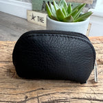 Load image into Gallery viewer, lusciousscarves Handbags Black Italian leather coin purse

